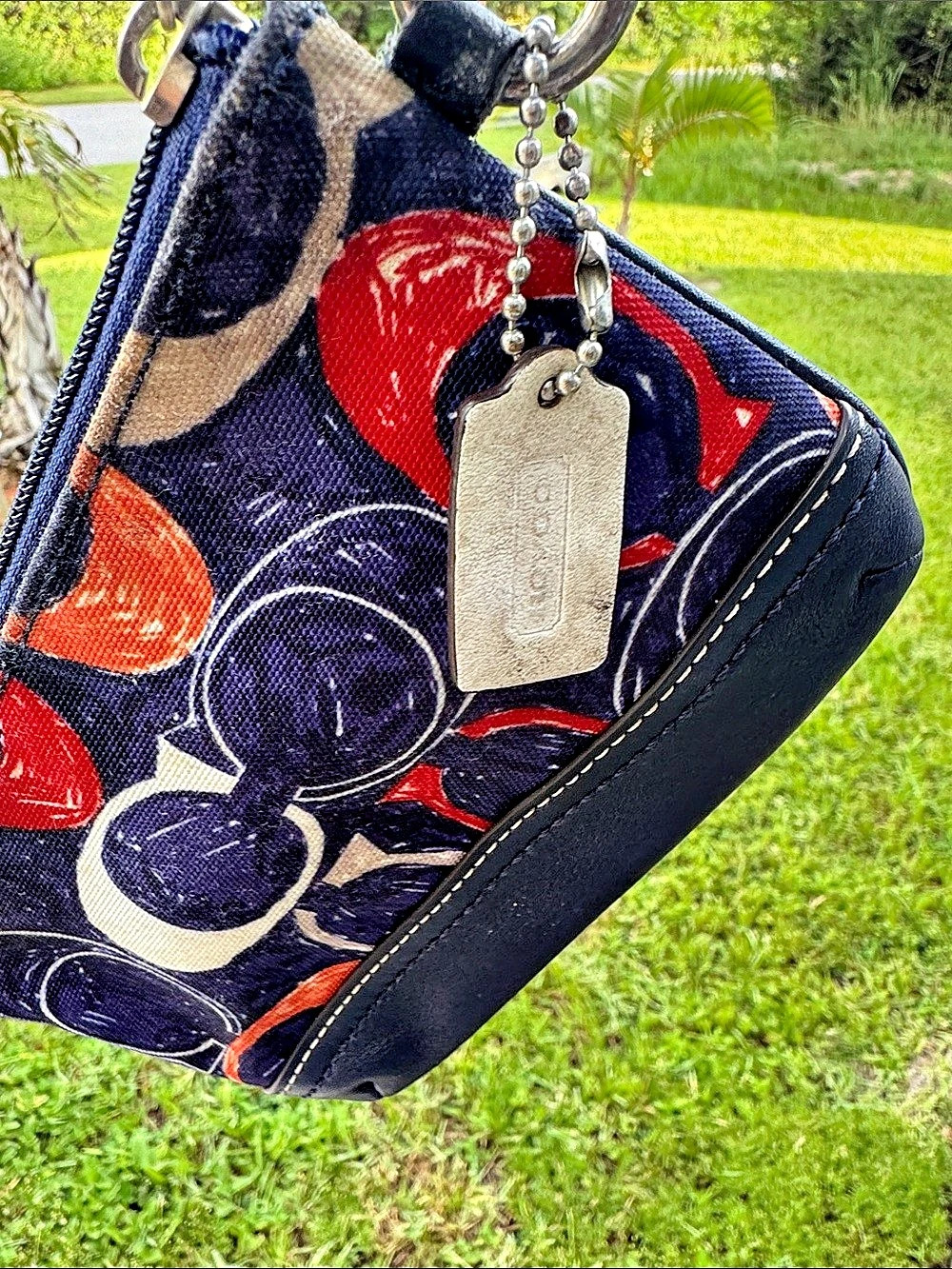 Coach Hamptons Scribble Signature Wristlet - Picture 3 of 10